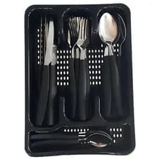 Kit de Talheres Canada Preto 24 Peças | Ke Home