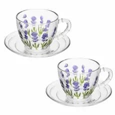 Kit 2 Xícaras Cristal Para Café Da Manhã Sofisticado | Lyor