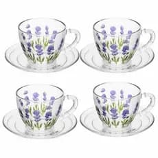Kit 4 Xícaras Cristal Para Café Da Manhã Sofisticado | Lyor