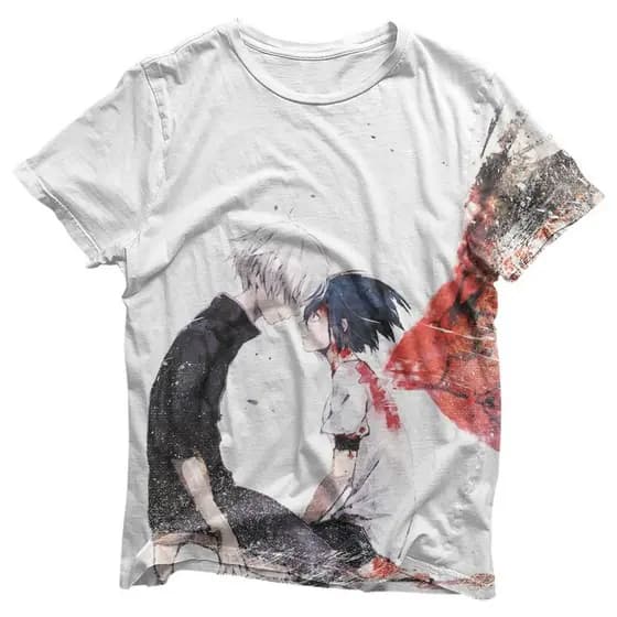 Camisa Kaneki & Touka - Camisas Tokyo Ghoul Estampa Total