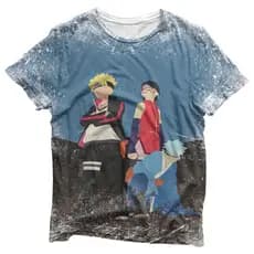 Camisa Arte Do Time 7 Boruto - Camisas Boruto Estampa Total