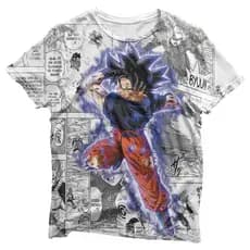 Camisa Goku Migatte Mangá - Camisas Dragon Ball Super Estampa Total