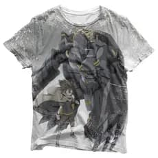 Camisa Arte Black And White - Camisas Digimon Estampa Total