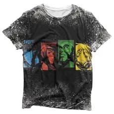 Camisa Cowboy Bebop Quarteto - Camisas Cowboy Bebop Estampa Total