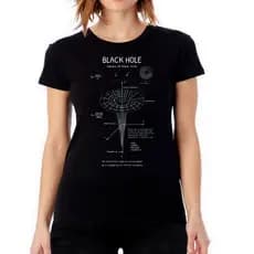 Camiseta Buraco Negro Babylook Camisa Feminina