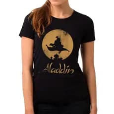 Camiseta Aladdin  Desenho Baby look feminina