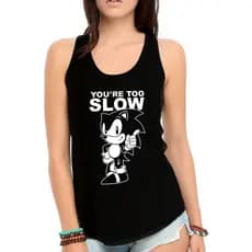 Regata Sonic jogo game Feminina Blusinha
