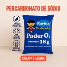 Kit 2 Tira Manchas em Pó 1kg percabonato Power O2 Removedor.