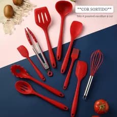 Utensílios de Silicone Cozinha Colher Espátula Concha Pincel