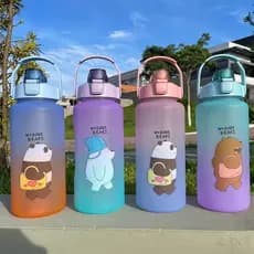 Garrafa De Água Panda Fofinho Fosca UNIDADE Colorida 2000ml