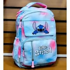 Mochila Infantil Lilo e Stitch com 12 Bolsos Espaçosos