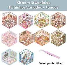 Adesivos 3D Miniatura Cenário de Paisagismo Kawaii Fofo DIY Scrapbooking para Crianças e Adultos