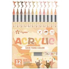 Kit 12 Canetas Acrílicas Tons de Pele Acrylic