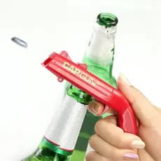 Abridor De Garrafa Cerveja Divertido Criativo Lança Tampinha