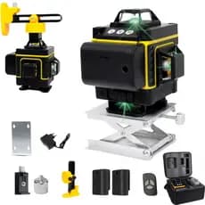 Nível A Laser Verde 16 Linhas Com Acessórios + 2 Baterias