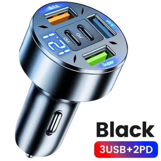 Carregador Veicular Rápido 3.1A de Celular para Carro 2 e 4 Portas Usb Automotivo Isqueiro Adaptador