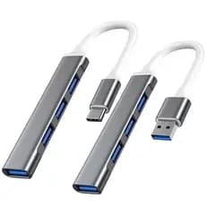 Hub USB 4 Portas Compacto Tipo C Extensor Usb Usb 3.0 2.0 Macbook Pc Notebook Adaptador OTG Rápido
