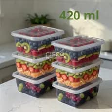 Kit Pote Plástico Hermético 420ml com Tampa – Pote para Alimentos Marmita FIT  Micro-ondas e Freezer