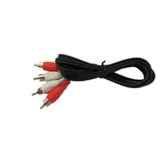 Cabo RCA 2+2 Audio Estereo1,5 metros Conector Prata com Regulagem de Pressão no Encaixe
