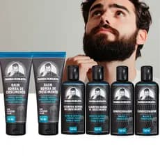 Kit Para a Barba 2 Balm 2 Shampoo e 2 Condicionador