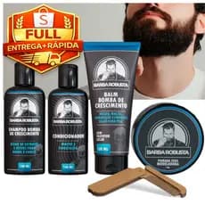 Kit para Barba E Cabelo - Higiene, Maciez, Brilho, Anti Frizz, Crescimento