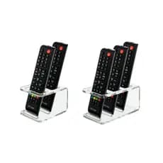 Suporte Controle Remotos com 3 ou 2 Divisórias em Acrílico Sala Organizadora