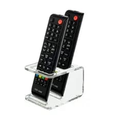 Suporte Porta Controle Remoto Para 2 Controles em Acrílico