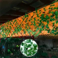 48 Metros Planta Trepadeira Artificial Hera Verde Corrente Folhagem Pendente Realista Decoração
