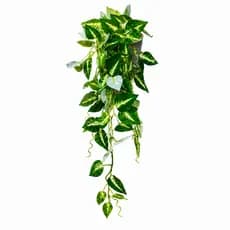 Planta Artificial Jiboia Pendente Realista 75cm 87 Folhas Verde Decoração Sala Jardim Vertical Cachepô