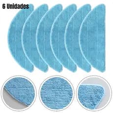 kit 6 Panos Para O Robô Kabum Smart 700 500  Liectroux XR500 CB30 Pano De Limpeza A Vácuo Lavável