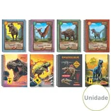 Caderno Espiral Capa Dura Dino 80 Folhas Panamericana
