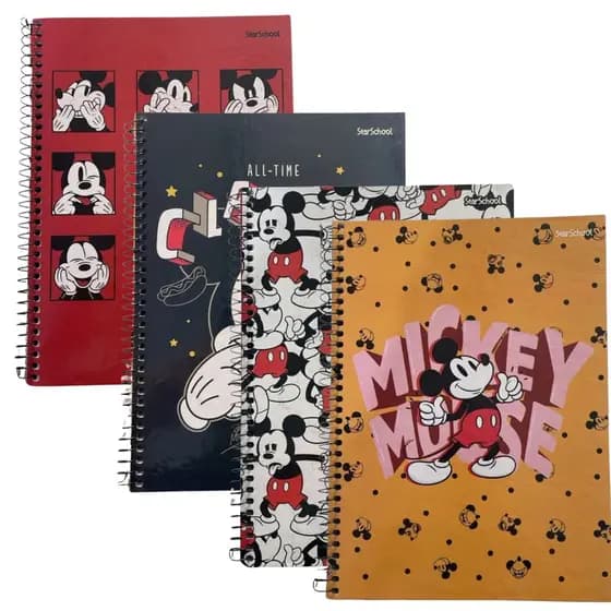 Caderno Espiral Capa Dura Mickey 80 Folhas Starschool