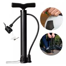Bomba De Ar encher Pneu Bicicleta Bike Bola Com Suporte Quadro bico Fino e Grosso 100psi