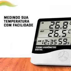 Termo Higrometro Medidor Temperatura e Umidade Sensor Externo