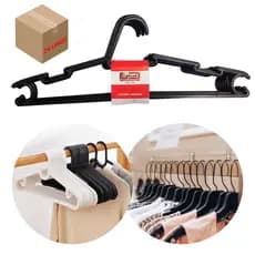 Cabide de Roupa Adulto Universal Preto Resistente Kit 24 Uni