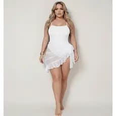 Kit 2 Peças Maiô + Saída De Praia Maiô Frente Única E Saída Pareo Kit Feminino Completo Moda Praia