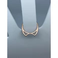 Anel Rose Gato Minimalista Liso Delicado Detalhes R2638