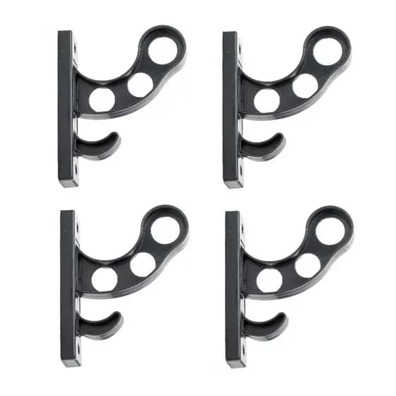 Kit 04 Suporte De Capacete Para Pendurar Gancho Chave Moto Preto