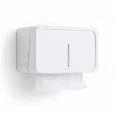 Toalheiro Interfolha Branco Design Moderno Suporte Papel Higiênico Parede