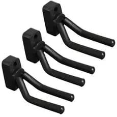 Kit 03 Suportes de Parede Emborrachado Para Violão Guitarra Baixo Viola Ajustável
