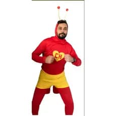 Fantasia Herói Polegar Vermelho Adulto