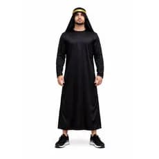 Fantasia Sheik Árabe Masculina Adulto Túnica + Turbante Serve P M G GG Carnaval Festa Temática