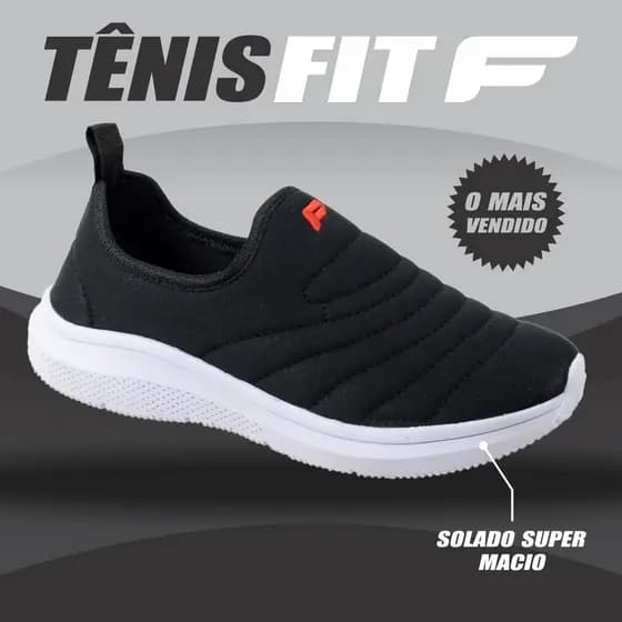 Tênis Meia Fit Slip On Sport Calce Fácil Feminino Maculino