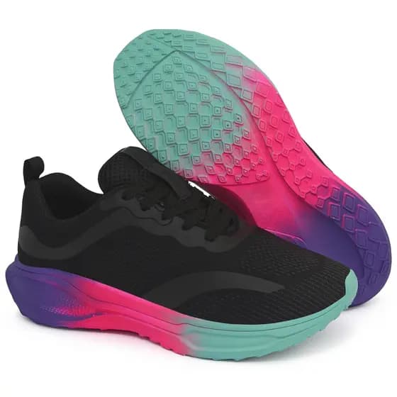 Tênis Fitness Esportivo Leve Caminhada Treino Academia Colorido Tye Day Conforto Estilo Unissex