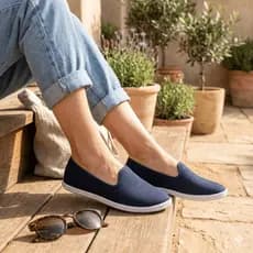 Sapatilha Feminina Slip On Calce Fácil Confortável Leve Macia Flexível Casual Dia a Dia