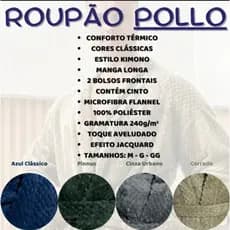 Roupão Flannel Appel Pollo – Super Macio e Quentinho