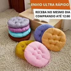 Assento Almofada Futon Liso Redondo Sofá Assento Cadeira Pallet Poltrona Decorativo Macio 40cm