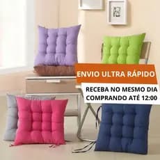 KIT 4 Almofadas Futton Diversas Cores Presente Cadeira Futon Banco Cadeira Fitas P/ Amarrar 40x40cm