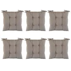 Kit Com 6 Unidades De Almofada Decorativa E Confortavel Futton Oxford Assento p/ Cadeira 40X40cm