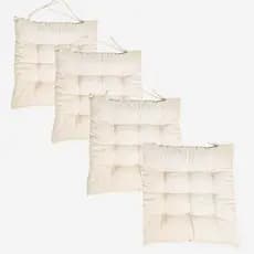 Kit Almofadas 4 Unidades Cheias Confortavel Futton Oxford Assento Cadeira Pallets Poltrona 40x40cm